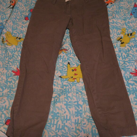 Eileen Fisher Organic Cotton Stretch Straight Trouser Brown Size 10 (32x27.5) - Picture 1 of 7